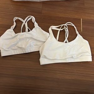2 WHITE LULU LEMON SPORTS BRAS